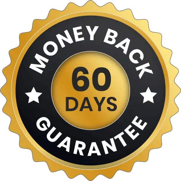 arialief 60 day money back guarantee badge